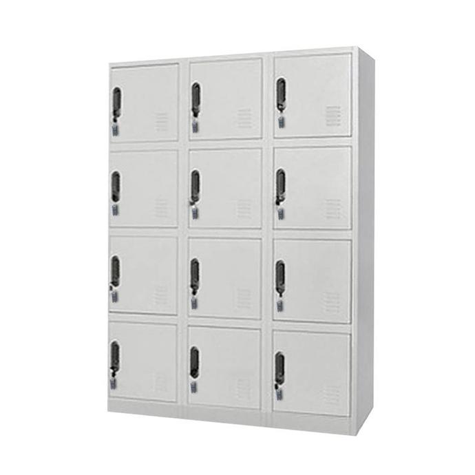 VENICE 12 DOOR LOCKER W/ KEYLOCK & PADLOCK, 90*45*185CM