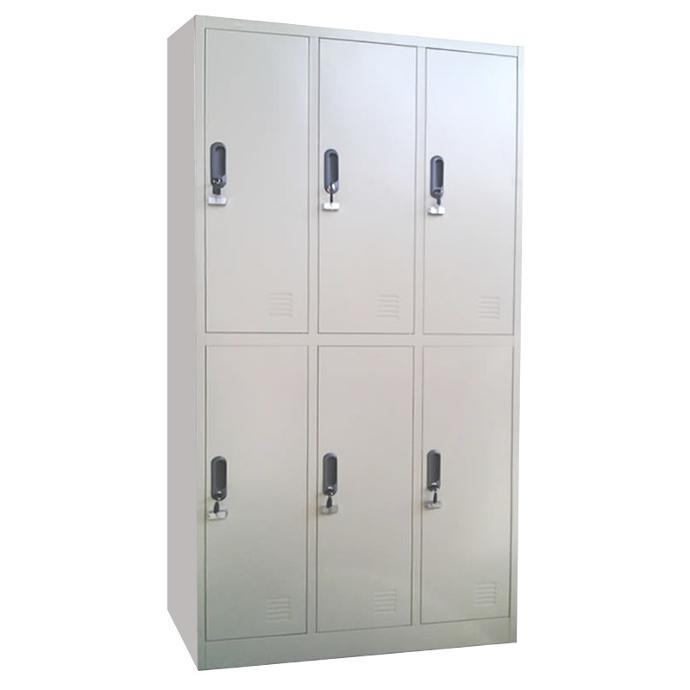 VICENZA 6 DOOR LOCKER, W/ KEYLOCK & PADLOCK, W900*D450*H1850