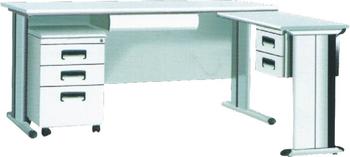 DENMARK L-TYPE OFFICE DESK W/ PEDESTAL, L1400*H750*W700, L900*W420*H720