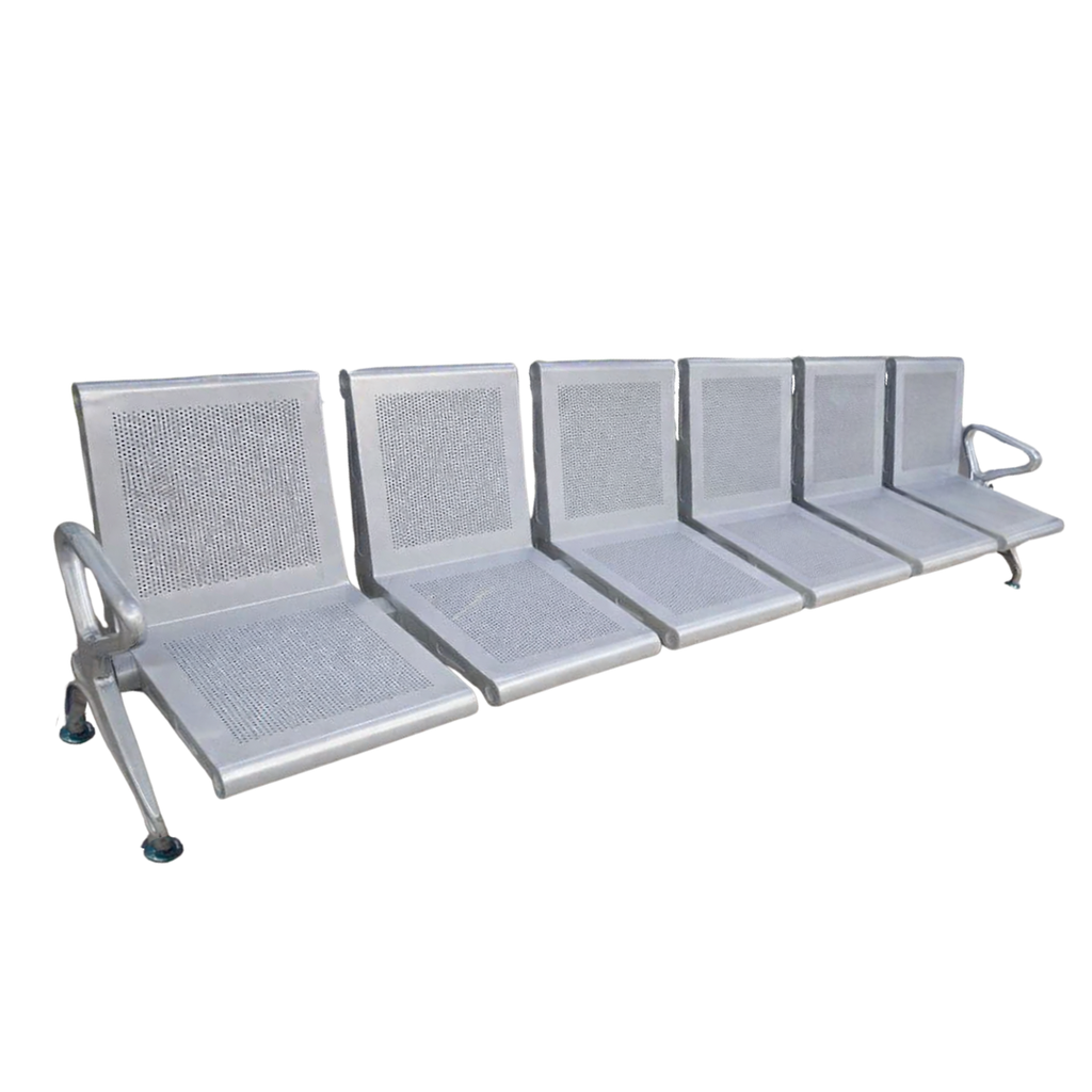 RIZAL 5-SEATER STAINLESS STEEL AIRPORT CHAIR, GRADE 201