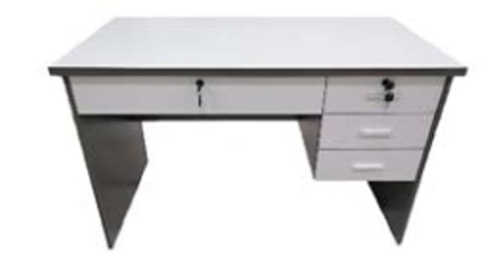 BICOL OFFICE TABLE w/ 3 DRAWERS &amp; 1 CENTER DRAWER