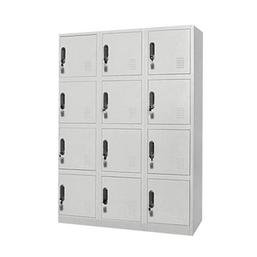 [CC-C12T-S] VENICE 12 DOOR LOCKER W/ KEYLOCK & PADLOCK, 90*45*185CM